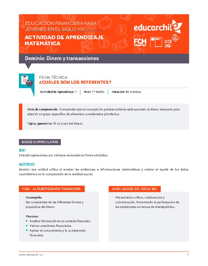 Dinero y Transacciones 1 Imagen portada