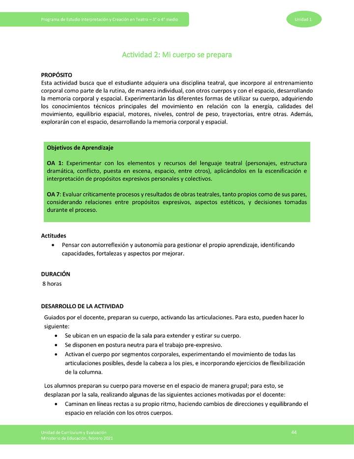 Actividad 2: Mi cuerpo se prepara Imagen portada