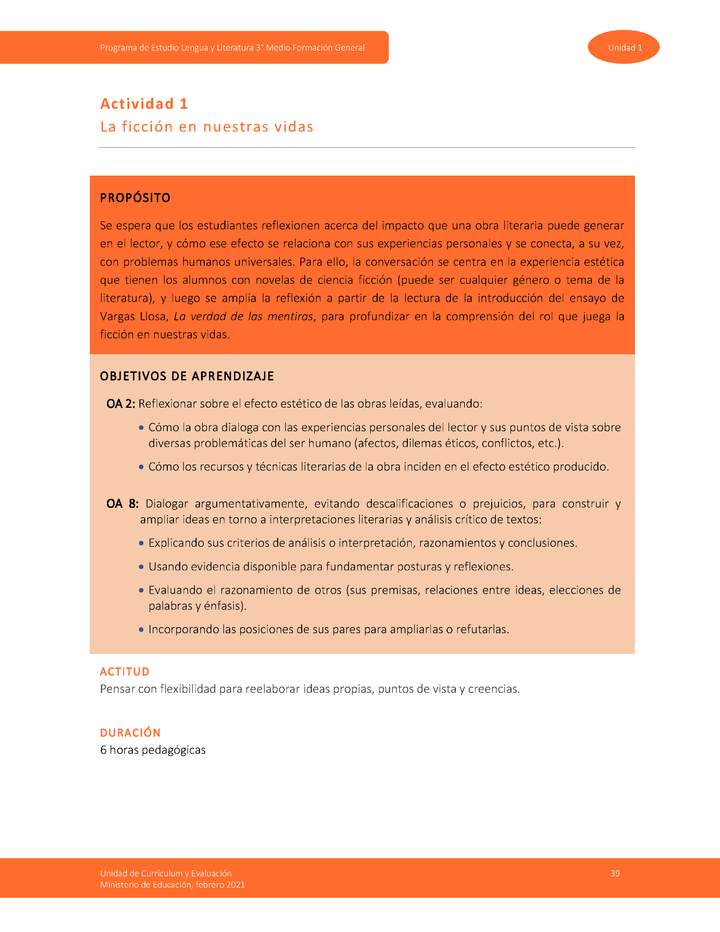 Actividad 1: La ficción en nuestras vidas Imagen portada
