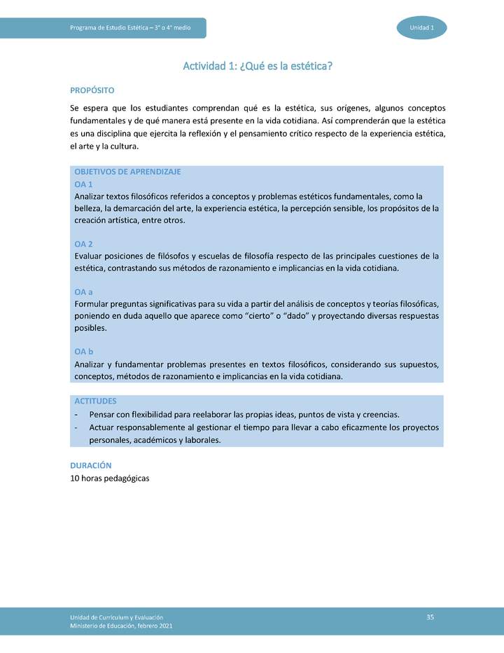 Actividad 1: ¿Qué es la estética? Imagen portada
