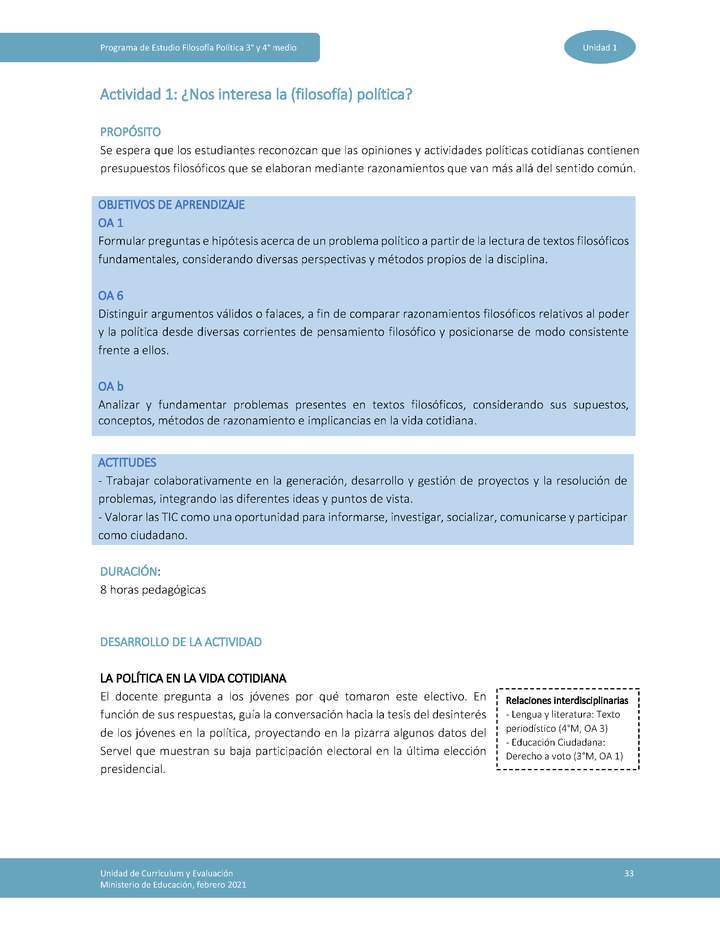 Actividad 1: ¿Nos interesa la (filosofía) política? Imagen portada