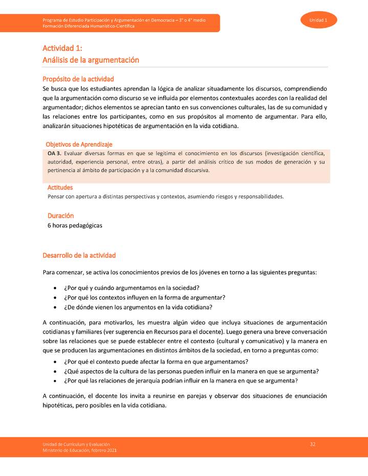 Actividad 1: Análisis de la argumentación Imagen portada