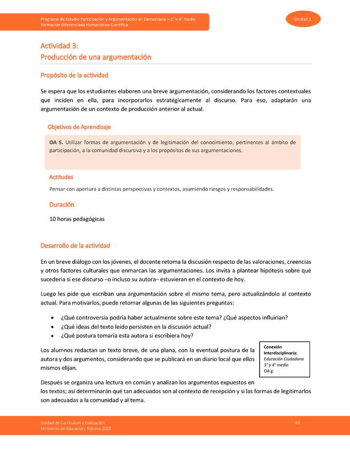Actividad 3: Producción de una argumentación Imagen portada
