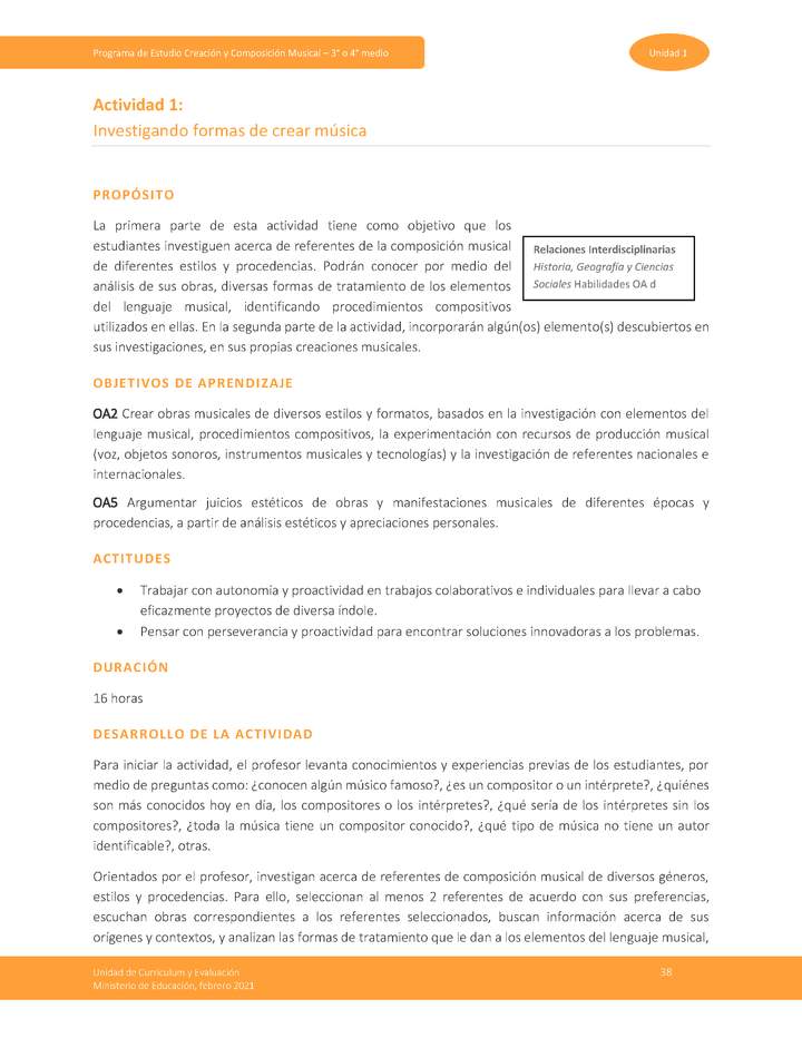 Actividad 1: Investigando formas de crear música Imagen portada