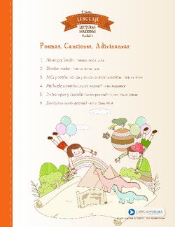 Lecturas sugeridas para la unidad 1: poemas, canciones y adivinanzas Imagen portada