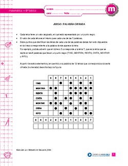 Juego: palabra cifrada Imagen portada