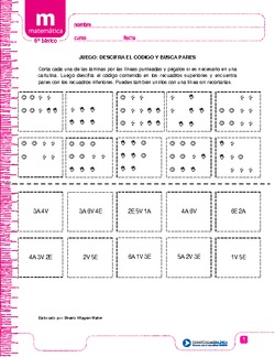 Juego: descifra el código y busca pares Imagen portada