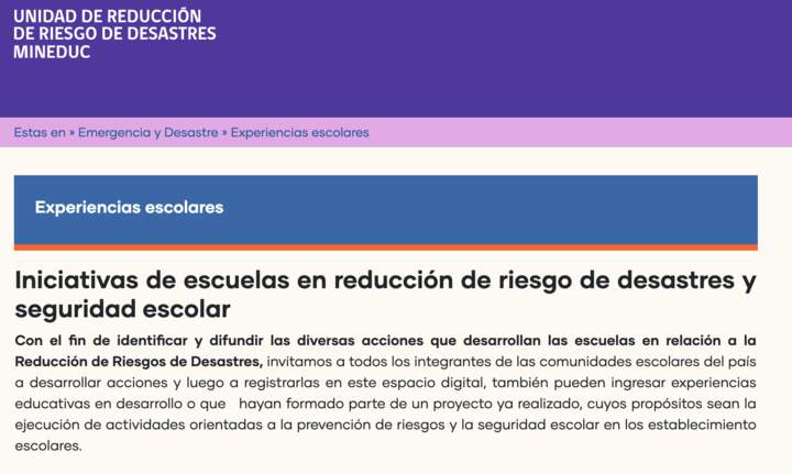 Experiencias Escolares en Prevención Imagen portada