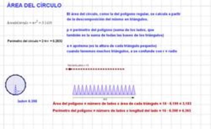 Área del círculo Imagen portada