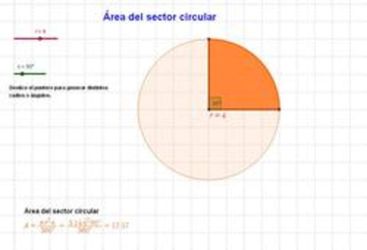 Área de un sector circular Imagen portada