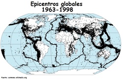 Epicentros globales entre el 1963-1998 Imagen portada