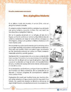 Comprensión de lectura El pingüino Imagen portada