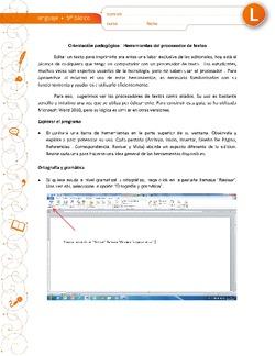 Herramientas del procesador de textos Imagen portada
