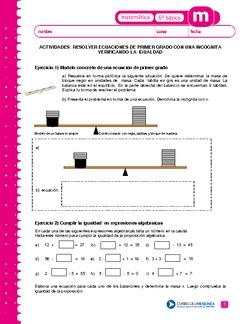 Resolver ecuaciones de primer grado con una incógnita verificando la igualdad Imagen portada