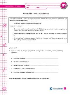 Lenguaje algebraico Imagen portada