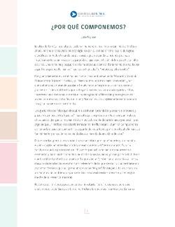 ¿Por qué componemos? Imagen portada